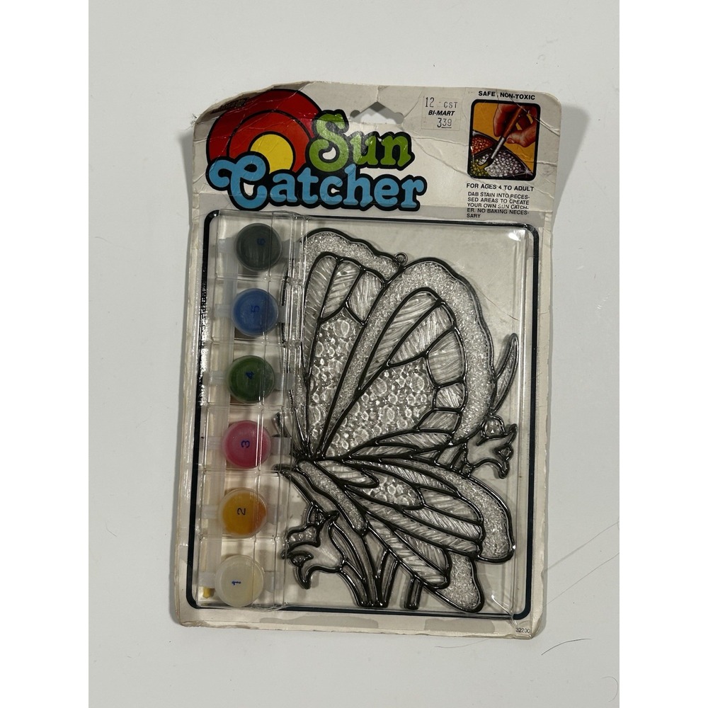 Craft House Crystalin Hanging Window Sun Catcher Butterfly Paint by Number Kit